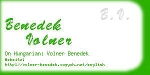 benedek volner business card